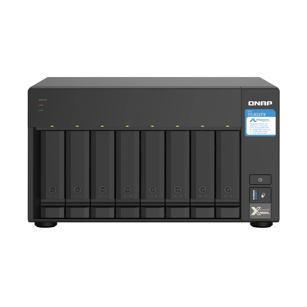 QNAP NAS Box 8 Bay TS-832PX view 3